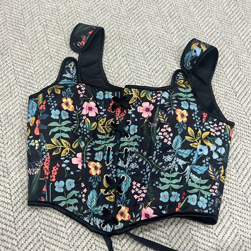 Floral Underbust Corset Top